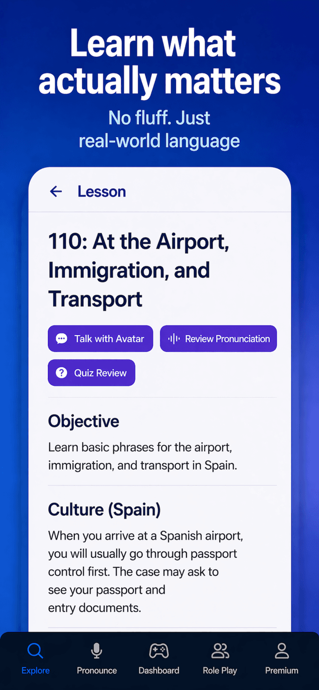 Structured learning screenshot